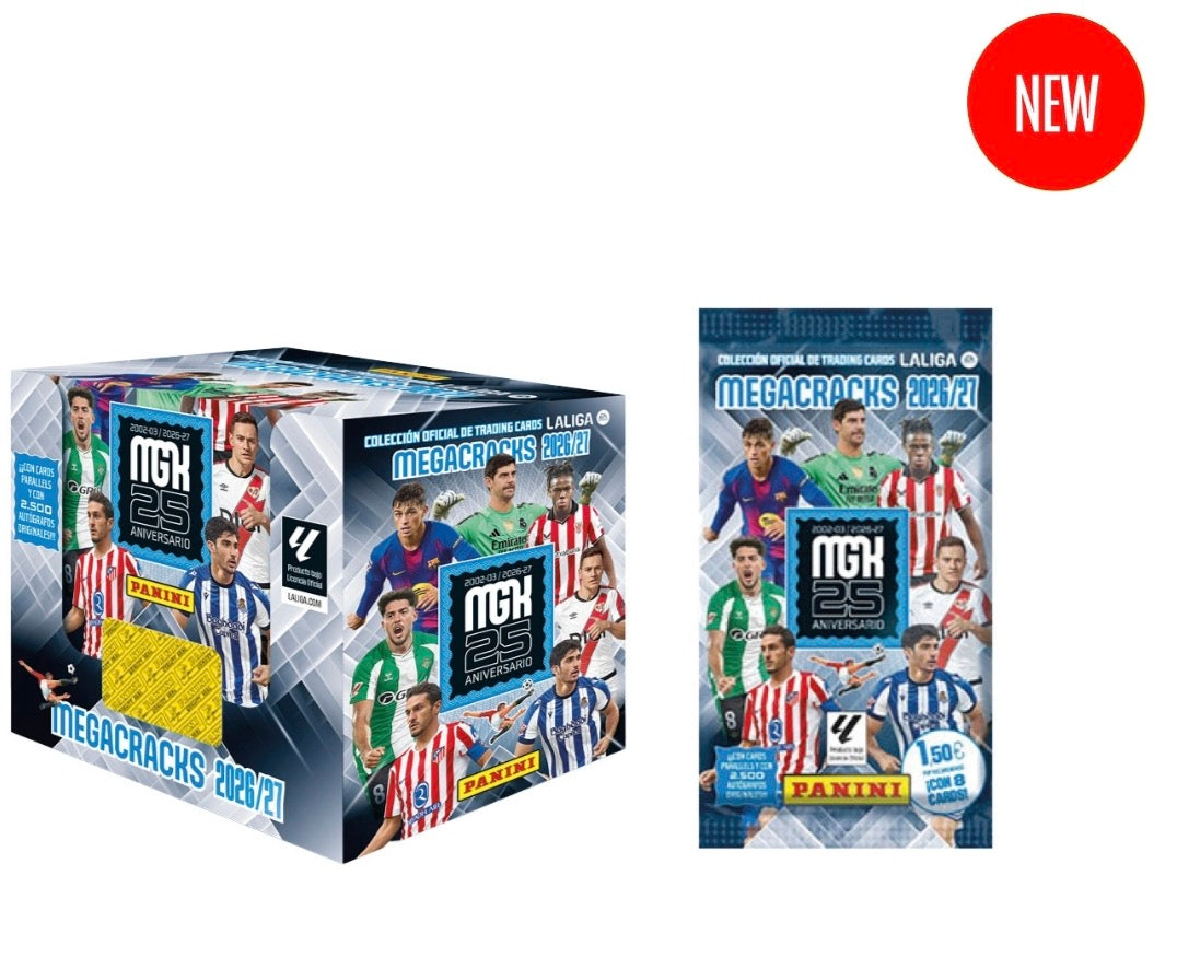 Megacracks 2026/27 - Caja con 50 sobres - Colección Oficial Panini